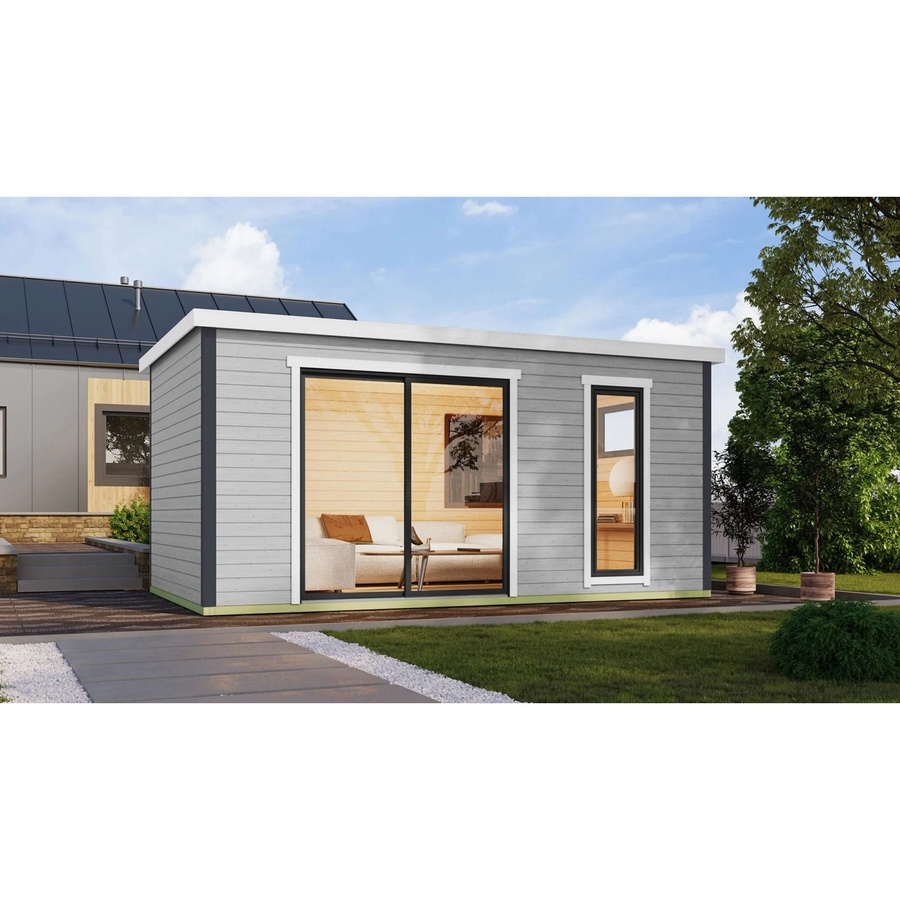 Lasita Gartenhaus Austin Maja in Lichtgrau B/H/T: 525,2 x 239,4 x 315,2 cm - Bild 2