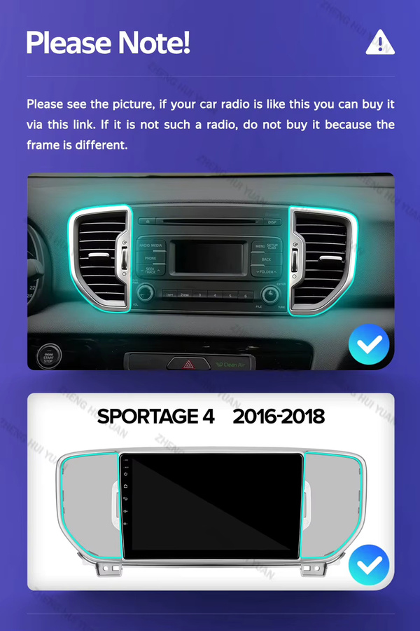 SOARCOMER Android Multimedia-Stereo-Player für KIA Sportage 4 KX5 mit QLED-Display, Carplay, Bluetooth, GPS, Wi-Fi und 4G in Schwarz - Bild 3