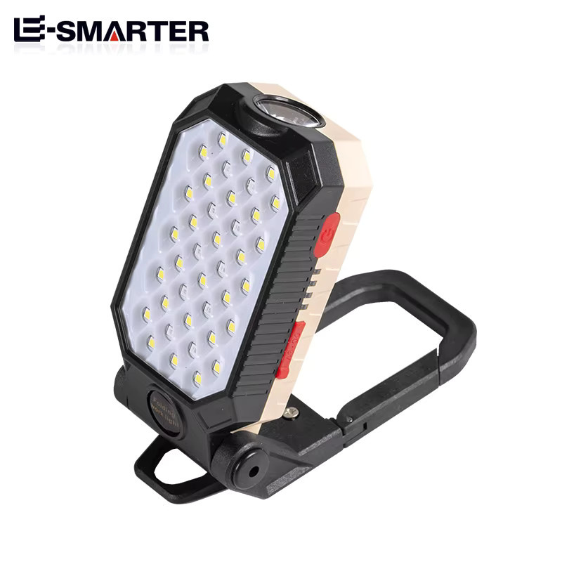 ESMARTER USB wiederaufladbare COB LED Arbeitsleuchte und Notfall-Taschenlampe in Schwarz - Bild 4