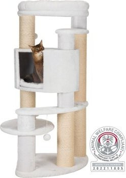 Trixie Kratzbaum XXL Zita in Weiß mit Höhle und Sisal-Elementen - Bild 1