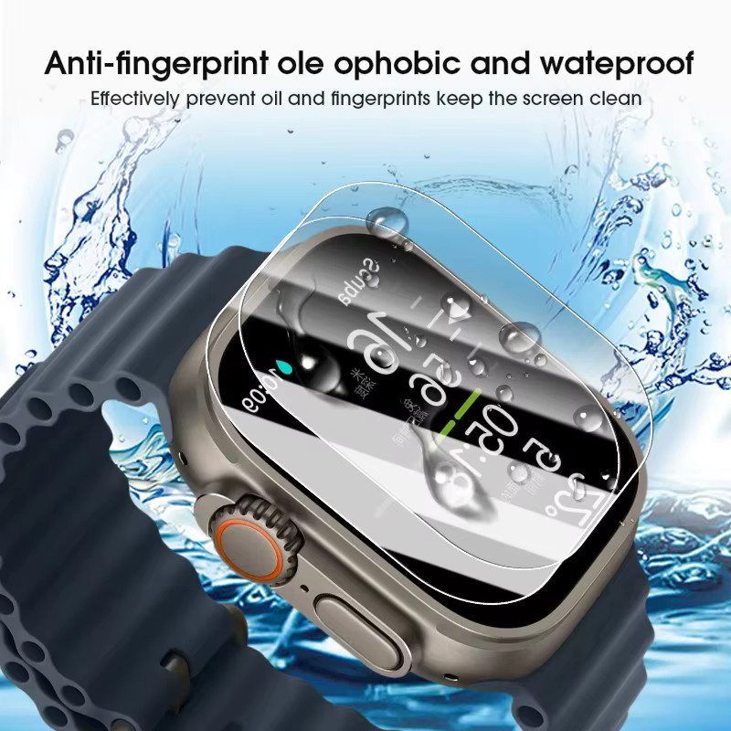 Apple Schutzglas für Apple Watch Ultra, 49 mm, Schwarz, Transparent, Unisex - Bild 4