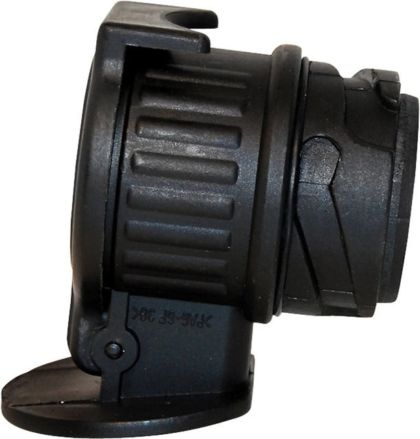 LAS Kurzadapter Mini 13 auf 7-polig aus Kunststoff in Schwarz für PKW-Anhänger - Bild 1