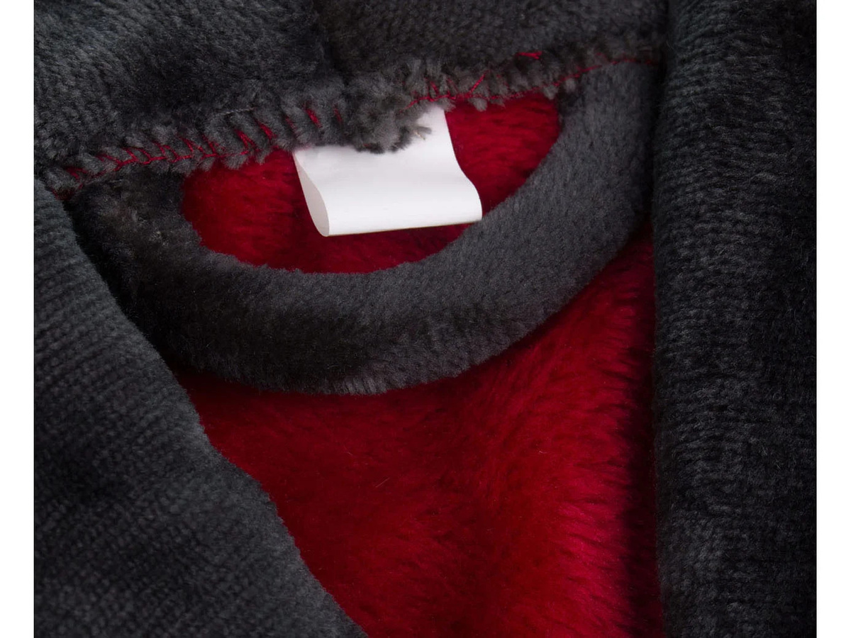 GÖZZE Bademantel Seiden-Feeling unisex in Rot, Größe S - Bild 3