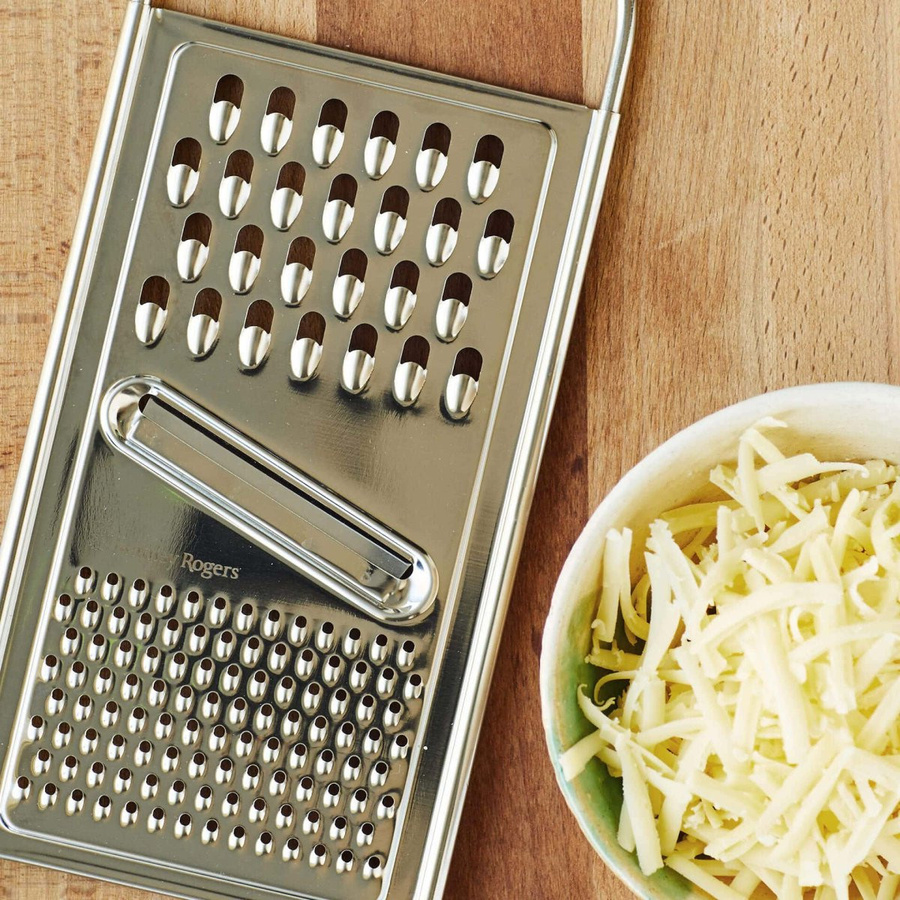 Stanley Rogers Universalreibe aus Edelstahl in Silber, B: 30 cm, H: 11,5 cm, T: 2 cm - Bild 2