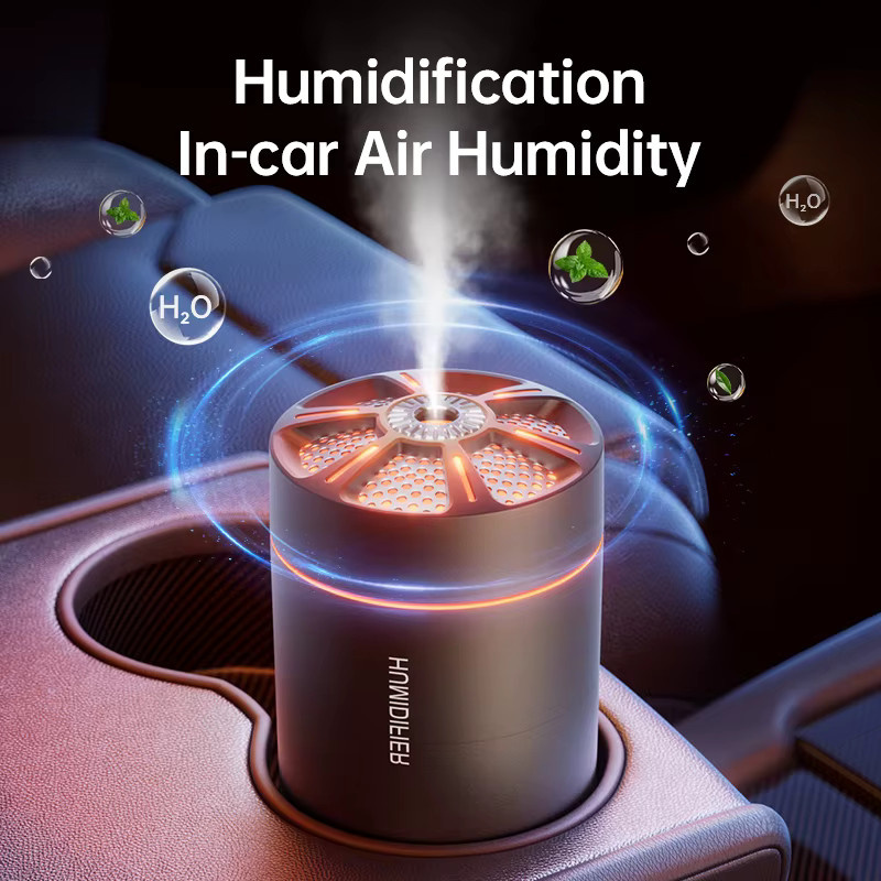 HAOYUNMA Aroma Diffusor und Mini-Luftbefeuchter mit Nachtlicht und Duftfach in Weiß - Bild 3