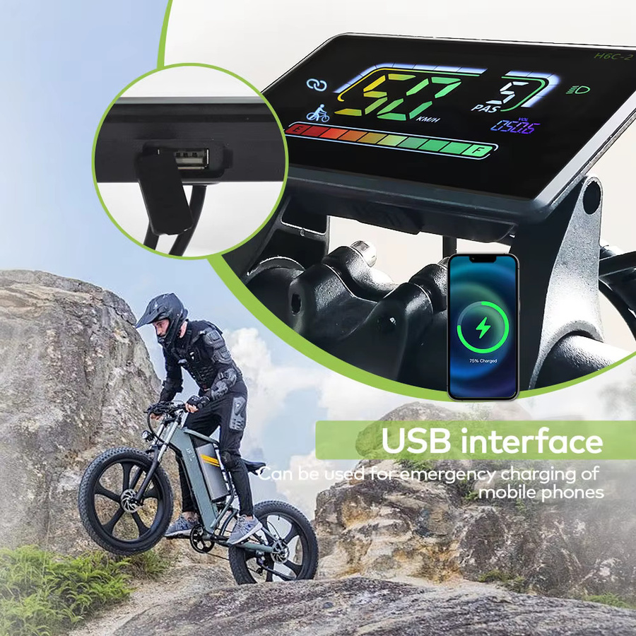 Haytrix H6C-2 Bluetooth LCD Fahrradcomputer für E-Bike und Mountainbike, Kilometerzähler in Schwarz, wasserdichtes Zubehör - Bild 4