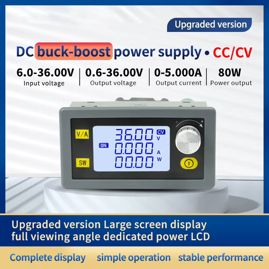 ALLOET XY-SK80H Digital Control DC Buck Boost Converter mit LCD Display, Einstellbar, DC 6-36V, 5A, 80W Solar Lade Modul - Bild 2