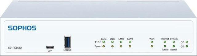 Sophos SD-RED 20 Fernsteuerungsgerät in Weiß mit 4 GigE Ethernet/LAN Anschlüssen - Bild 1