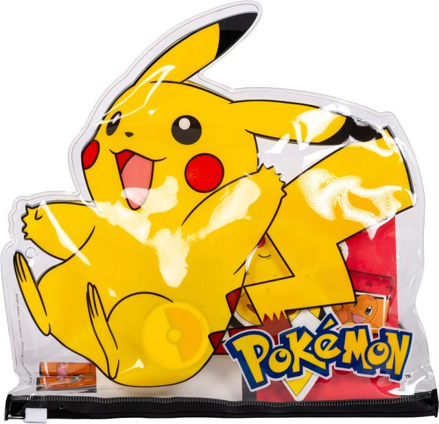Befülltes Pokémon PVC Mäppchen in Gelb und Transparent mit Reißverschluss - Bild 1