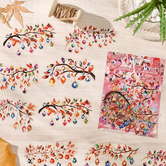 20-teiliges INS-Aufkleberpaket mit Beleuchtungsthema in Multicolour für DIY-Tagebuch und Scrapbooking aus Papier - Bild 1