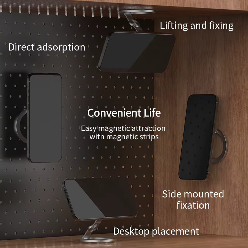 QGhappy Magnetische Handyhalterung mit 360 Grad Rotation und Ring Ständer in Schwarz für MagSafe iPhone und Xiaomi - Bild 4