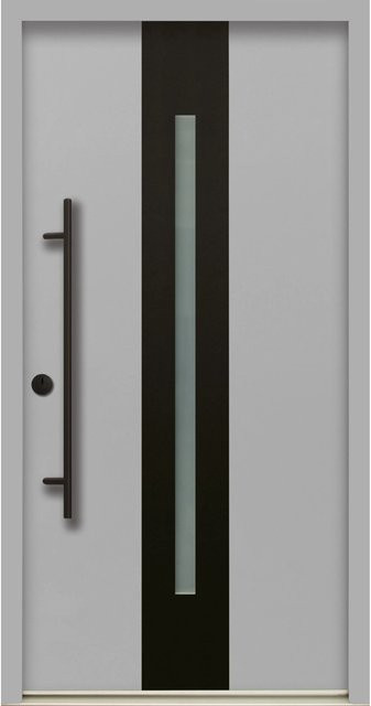 Splendoor Sicherheits-Haustür ThermoSpace Prime Dublin RC2 in Grau mit Glaseinsatz, B/H: 100 x 210 cm, Anschlag Links - Bild 1