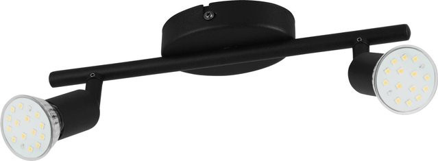 Eglo Spot Buzz LED 2-flammig Schwarz modern dimmbar B: 28,5 cm, H: 6,5 cm - Bild 1