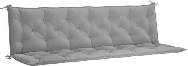 vidaXL Gartenbank-Auflage aus Oxford-Gewebe in Grau, wasserabweisend und atmungsaktiv, B/T: 200 x 50 cm und 50 x 7 cm - Bild 1