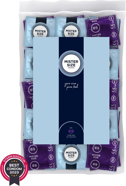 Mister Size Kondome, transparent, hauchdünn, feucht, 69 mm, Unisex - Bild 1
