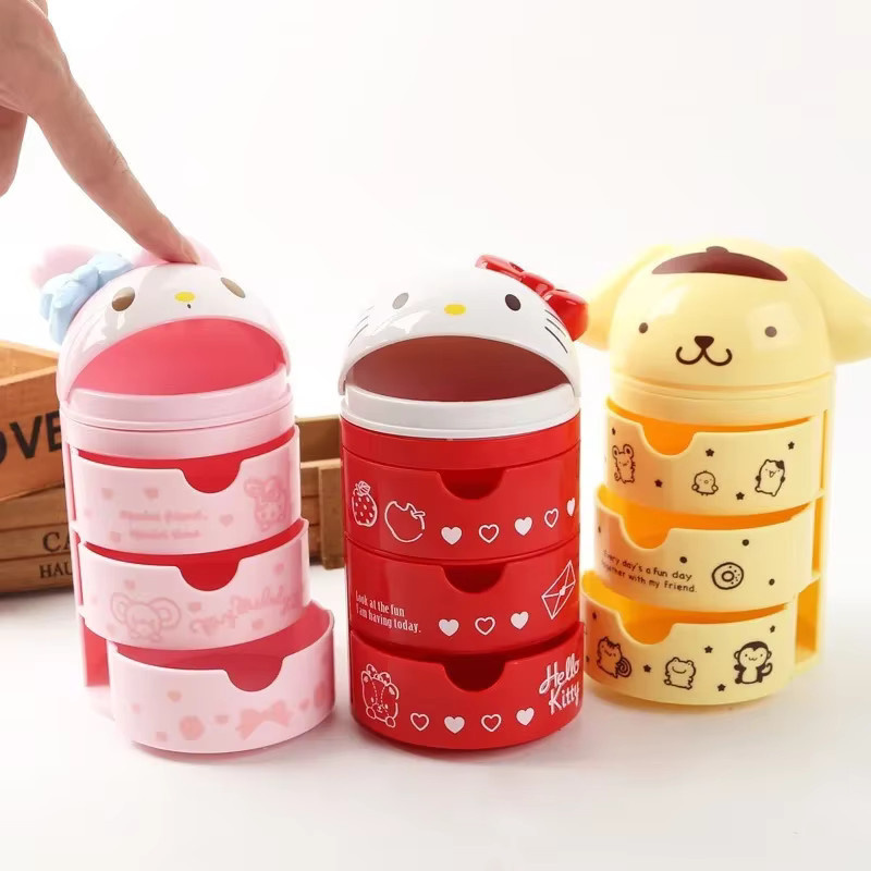Sanrio Hello Kitty My Melody Aufbewahrungsbox, 3-lagige Schubladen-Aufbewahrungsbox - Bild 1