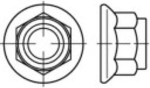 TOOLCRAFT Sicherungsmuttern M8, selbstsichernd, Stahl galvanisch verzinkt, Silber, 100 Stück - Bild 1