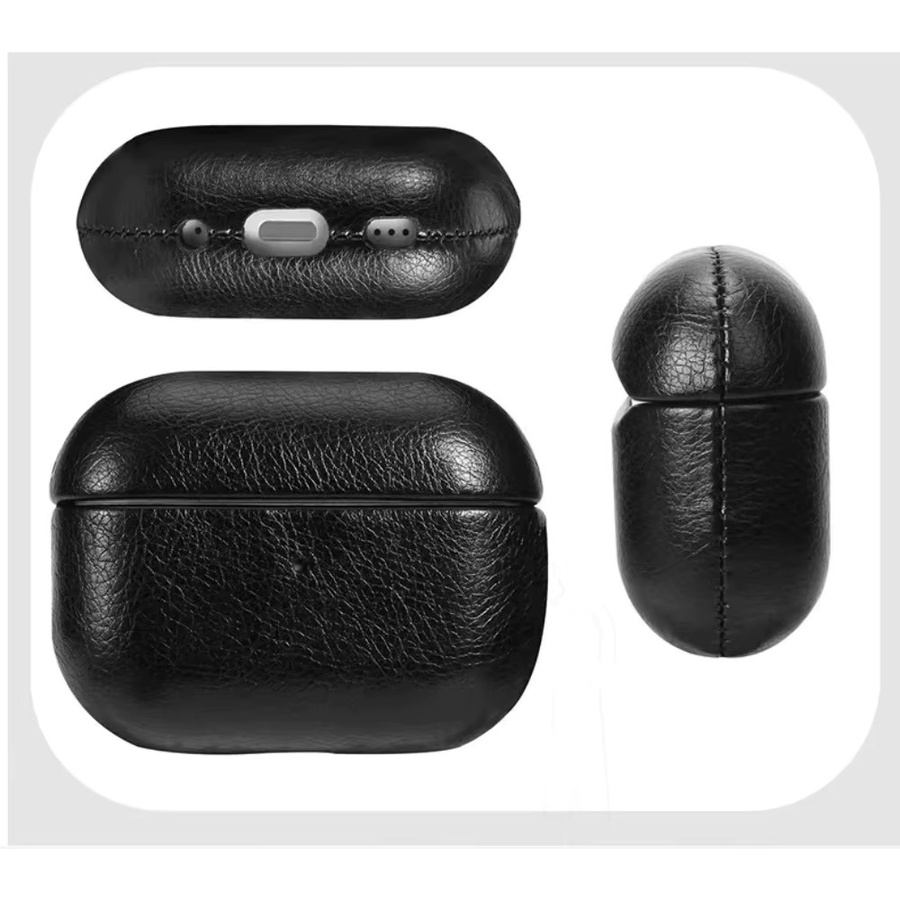 Luxus Ölwachs Crazy Horse Leder Hülle für Apple AirPods Pro, AirPods 4 3 2 1, Business Kopfhörerschutzhülle in Braun oder Schwarz - Bild 6