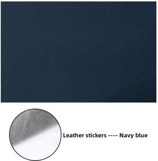 Selbstklebender Reparaturflicken aus Kunstleder von YiLi-Studio in Navy Blau, B: 30 cm, L: 100 cm - Bild 1