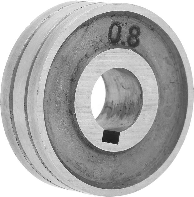 SSJ 29A Drahtvorschubrolle aus Edelstahl in Silber, Maße: B: 30 mm, T: 10 mm, H: 10 mm, passend für Schweißdraht 0.8 mm bis 1.6 mm - Bild 1