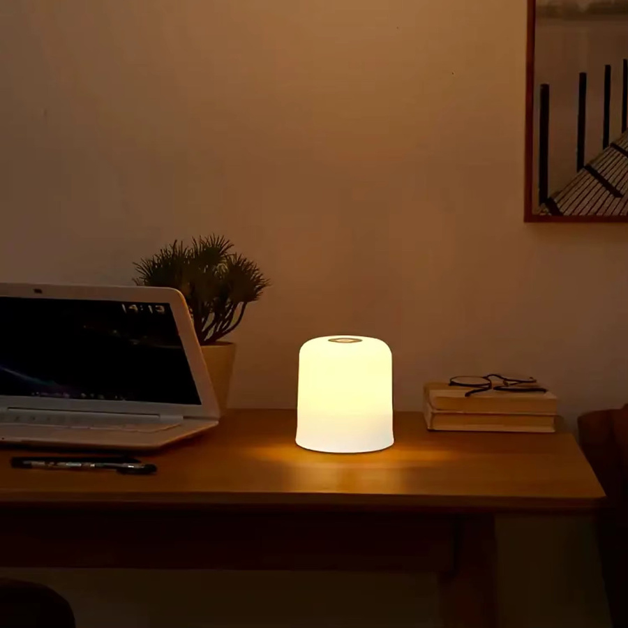 Ouelico 2er Set LED-Touch-Nachtlichter in Weiß, dimmbare Schreibtischlampen mit wiederaufladbarem Akku für Wohnzimmer und Schlafzimmer - Bild 3