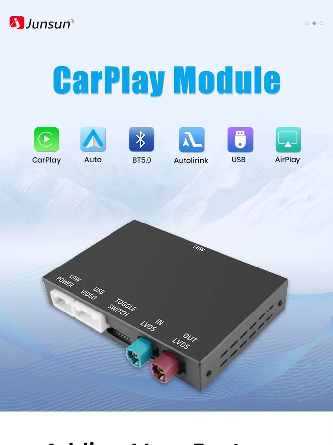 Junsun Wireless CarPlay und Android Auto Interface Modul für BMW X5 F15 F85 X6 F16 F86 (2014-2019) mit Bluetooth und Mirror Link AirPlay in Schwarz - Bild 6