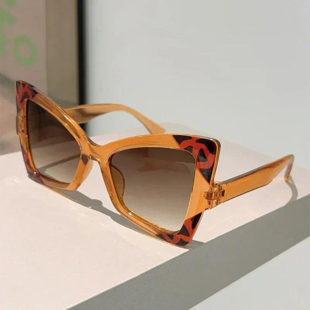 Yiran glasses Sonnenbrille Schmetterling, Vollrand, Kunststoff, braun, Damen - Bild 1