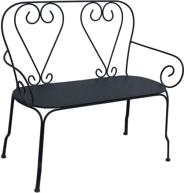 Gartenbank Guermantes von Vente-unique in Anthrazitgrau aus Metall mit einer Breite von 103 cm - Bild 1