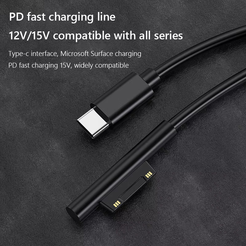 Microsoft Surface Pro USB C Netzteil 65 W Schnellladegerät Adapter in Schwarz - Bild 5
