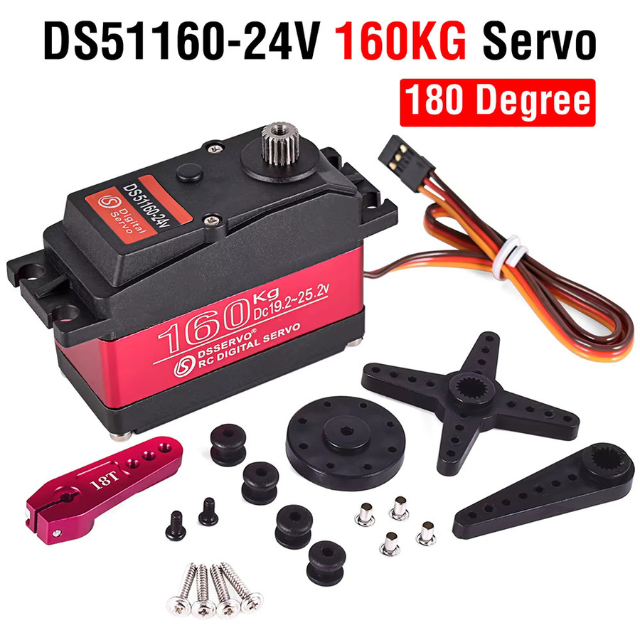 9IMOD RC Digitalservo DS51160/RDS51160, Standardservo, Metall, Schwarz - Bild 4