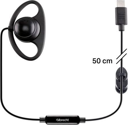 Albrecht Tectalk biz In-Ear Ohrhörer mit USB-C Anschluss in Schwarz - Bild 1