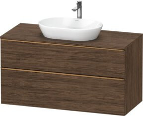 Duravit Waschtischunterschrank D-Neo Wandhängend in Braun Matt, B: 120 cm, T: 55 cm, H: 66,4 cm - Bild 1