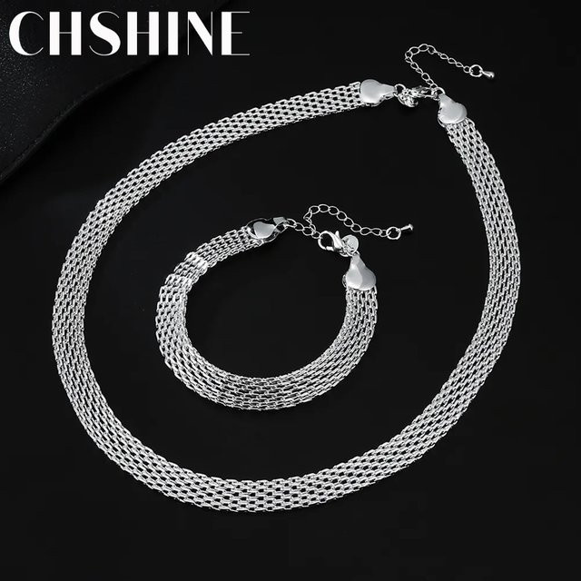 CHSHINE Schmuck-Set, 925 Silber, Damen - Bild 1