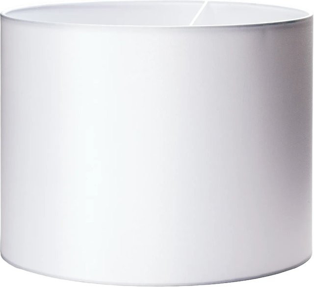 Orion Lightstyle Lampenschirm aus Stoff in Weiß, rund, Durchmesser: 40 cm, Höhe: 30 cm, Fassung E27 - Bild 1