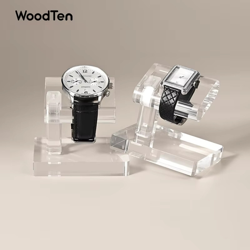 WoodTen Acryl-Uhrenständer transparent minimalistischer Uhren- und Armband-Präsentationsständer - Bild 1
