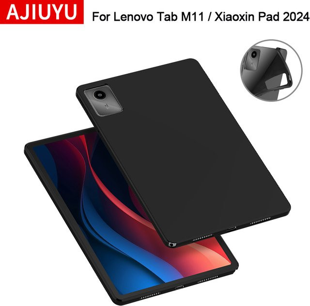 AJIUYU Soft Case für Lenovo Xiaoxin Pad 2024 11 Zoll und Lenovo Tab M11 TB-331FC in Schwarz aus Silikon TPU - Bild 1