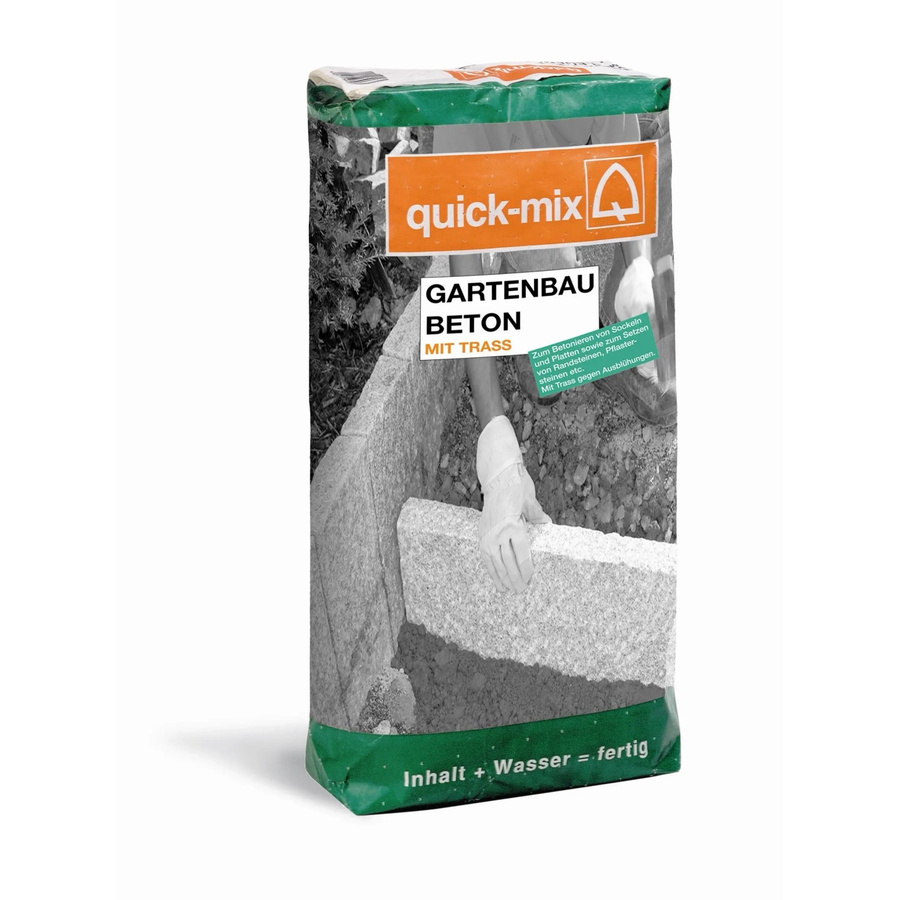 Quick-Mix Gartenbaubeton mit Trass in Grau, 30 kg - Bild 2