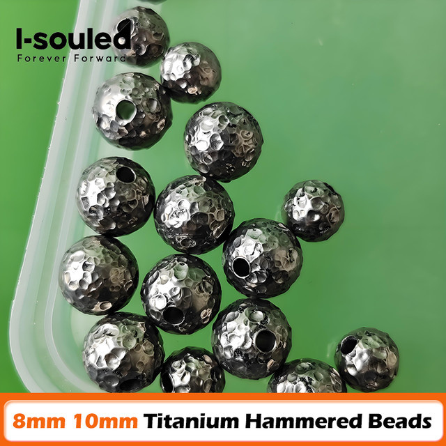 i-souled Titanperlen, Silber, Unisex, 10 mm, 8 mm - Bild 1