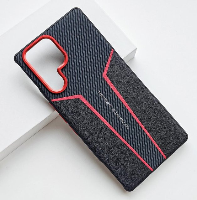 Rote Carbonfaser-Leder-Handyhülle für ZTE nubia RedMagic 11 Pro+ mit erhöhtem Kameraschutz - Bild 1