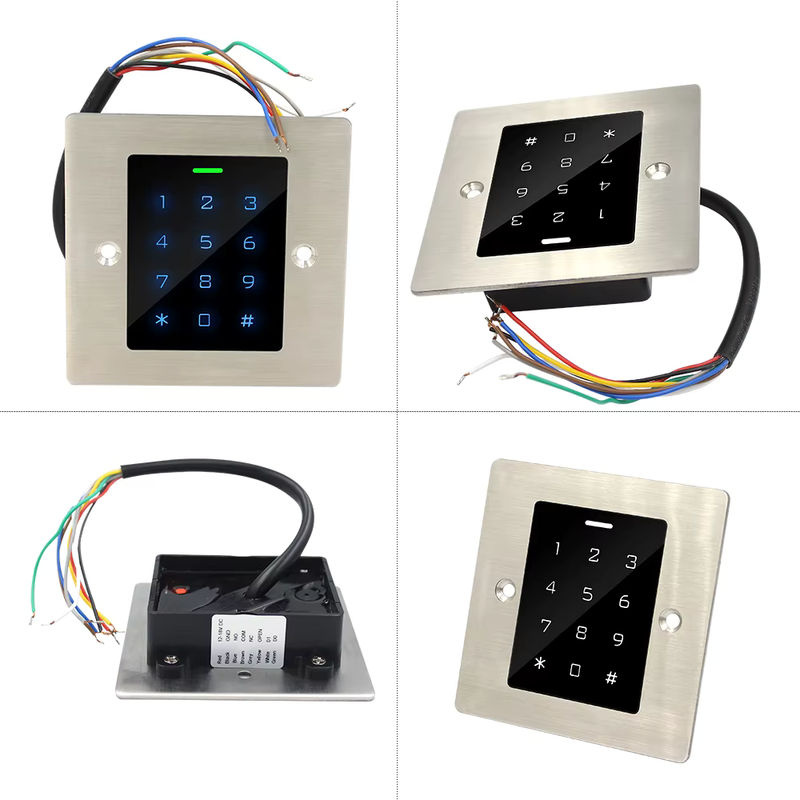 Asia-Teco Metall Zugangskontrollsystem-Kit in Silber mit wasserdichtem 125-kHz-RFID-Leser, 1000 Benutzer, Türöffner und Wiegand-Ausgang - Bild 2