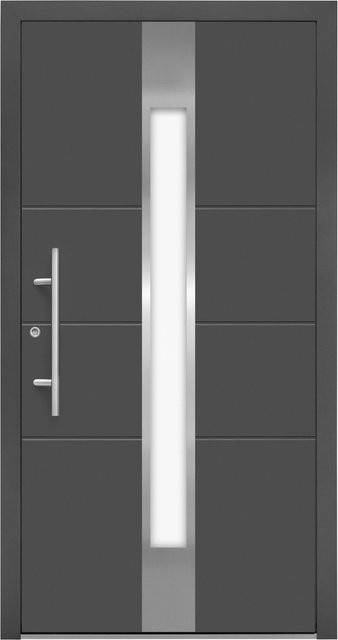 Splendoor Moderno Aluminium-Haustür mit Glaseinsatz, Anthrazit Metallic, B: 110 cm, H: 210 cm, Anschlag Links - Bild 1