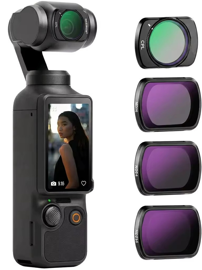 Magnetischer Objektivfilter Set für DJI Osmo Pocket 4 und Osmo Pocket 3 mit ND, UV, CPL, PL und Black-Mist 1/4 Optionen in Schwarz - Bild 5
