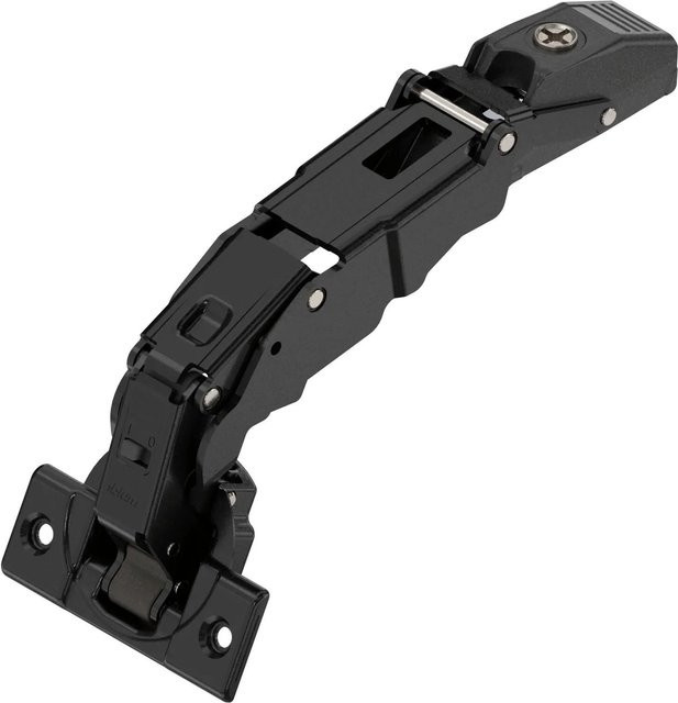 Blum Clip Top Blumotion 0-Einsprung-Scharnier mit Feder 155 Grad in Onyx Schwarz Matt inklusive Schrauben - Bild 1