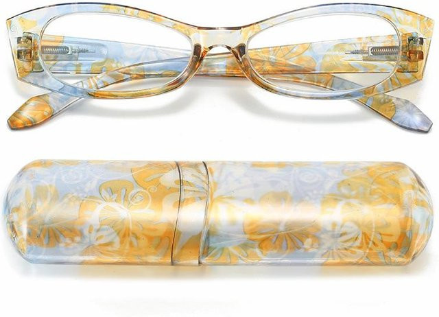 Dote Lesebrille, oval, Vollrand, Kunststoff, Unisex, white, multicolour - Bild 1