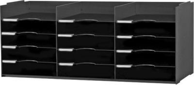 PAPERFLOW Sortierstation für DIN A4+ aus Polystyrol, schwarz - Bild 1