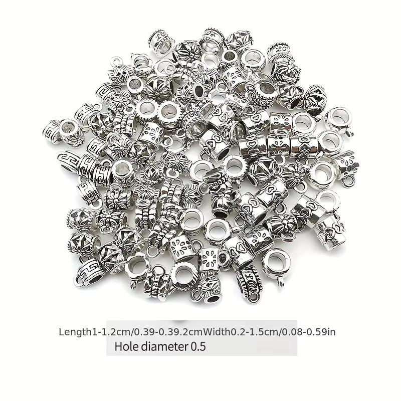 Aogue Verschluss-Bügelperlen, Charms, 100 Stück - Bild 3