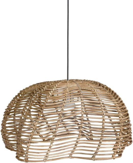PR Home Mayla Außenleuchte aus Rattan in Beige und Braun für den Garten, Deckenleuchte mit E27 Fassung - Bild 1