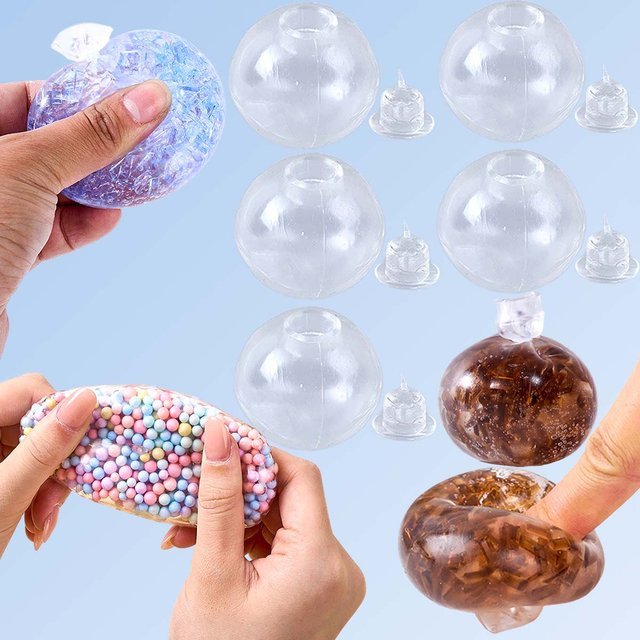 UDOCOOL Transparente TPR Leere Ballhüllen, DIY Quetschspielzeug, 6-teiliges Set - Bild 1
