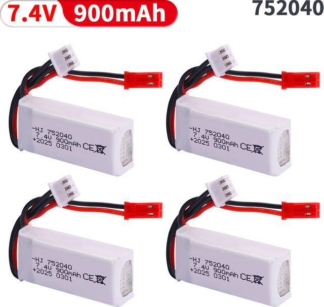 Radiolink Upgrade 2S Lipo Batterie 7,4 V 900 mAh mit JST Stecker für RC Modellbau - Bild 1