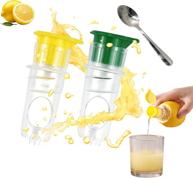 Eamer 2-teilige manuelle Fruchtpresse in Gelb mit eingebautem Filter für Zitronen und Zitrusfrüchte - Bild 1
